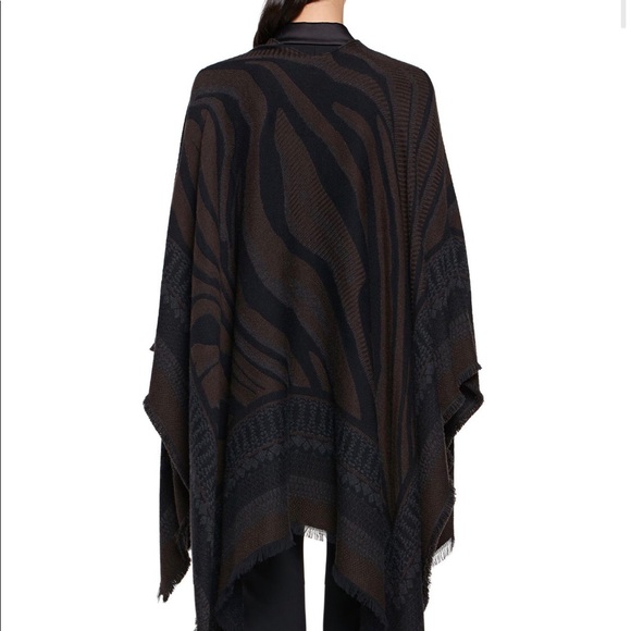 Roberto Cavalli poncho jacket shawl scarf sweater - Picture 2 of 8